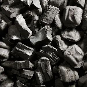 Orange wood charcoal